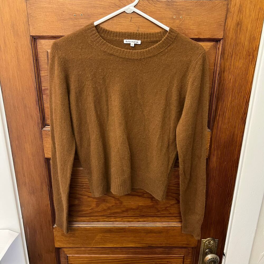 Reformation Women's Brown Cashmere Sweater size XS $168